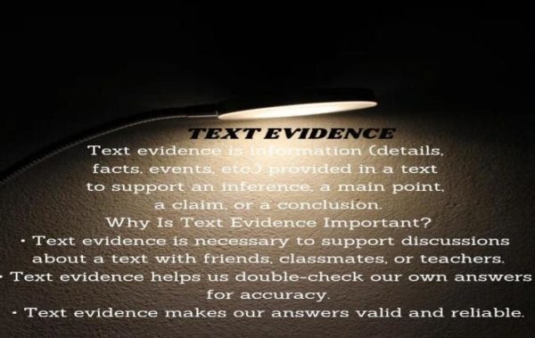 analysis of textual evidence definition